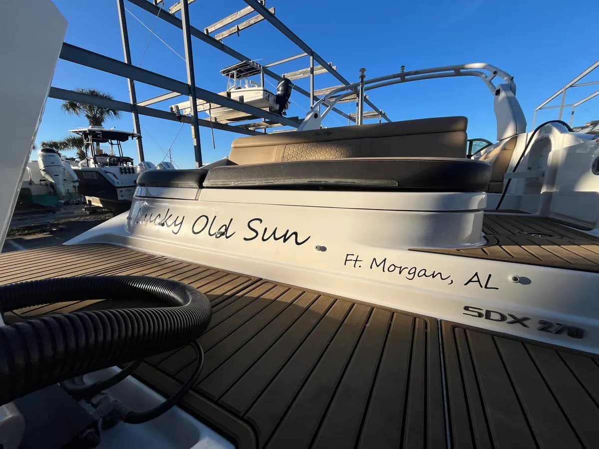 Lucky Old Sun — Ft. Morgan, AL — custom vinyl boat names